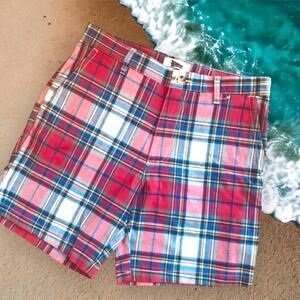 NEW Urban Outfitters Plaid Shorts Red White NWOT